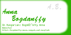 anna bogdanffy business card